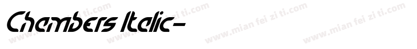 Chambers Italic字体转换